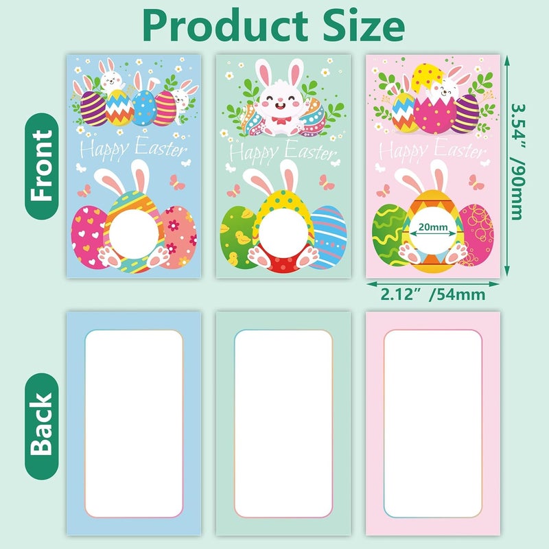 INKNOTE 120 PCS Easter Scratch Off Games Cards 3 Styles DIY Blank Gift Certificates for Business Hair Beauty Makeup Salon Spa Restaurant DIY Coupon Theme Party - Image 5